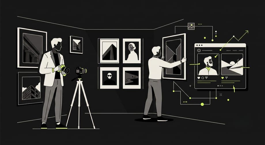 A photographer at work in a studio